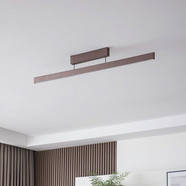 Stropní Lampa Lucande, Mylosh, stmívatelné, Hnědá / Rezavá, Obývací pokoj, Hliník, Moderní
