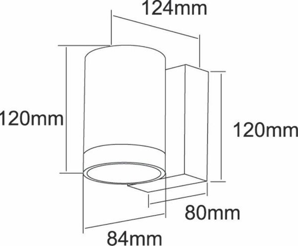 IMPR 731072 KapegoLED nástěnné přisazené svítidlo Mobby II Single 230V 9,90 W 3000 K 810 lm 84 mm tmavěšedá - DEKOLIGHT