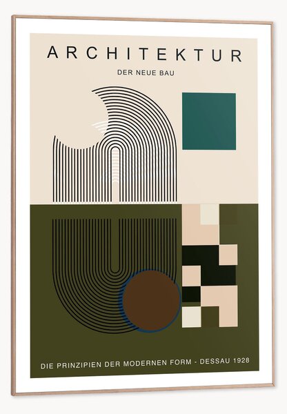 Zarámovaný digitální tisk Geometric Harmony the Modern Form