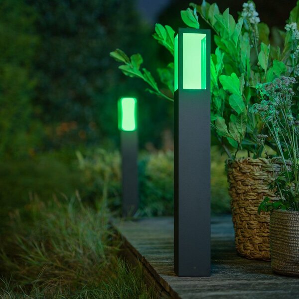 Venkovní svítidla Philips Hue, Impress, stmívatelné, Černá, Kov, Moderní