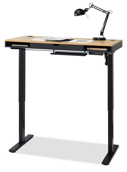 PC stolek Osto 120 (dub černý + bílá)