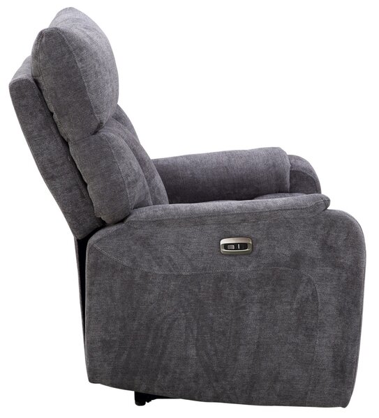 Polohovatelné relaxační křeslo Famous, šedá látka