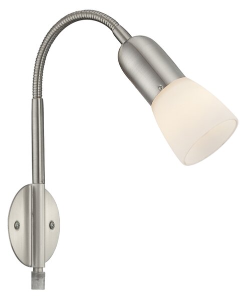 Globo 5453-1W CATHY - Nástěnná svítidlo s husím krkem (Nástěnné svítidlo s kabelem a vypínačem)