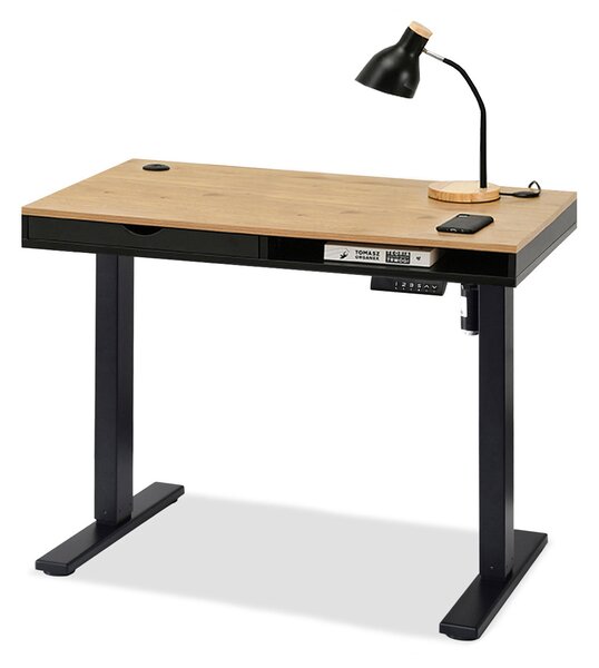 PC stolek Osto 100 (dub černý + černá)