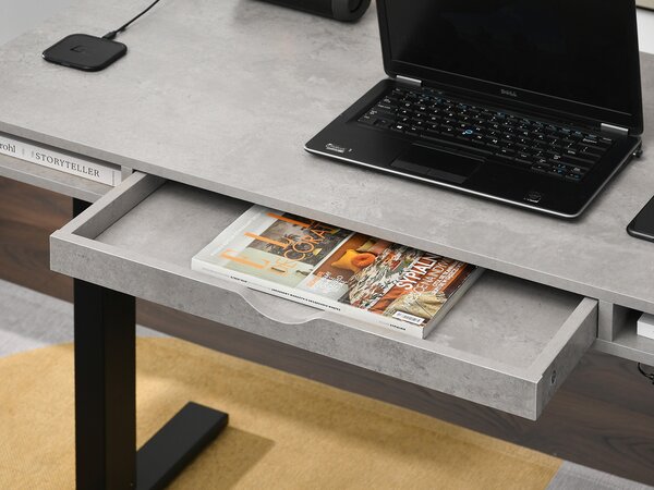 PC stolek Osto 120 (beton + černá)