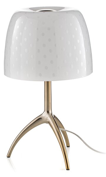 Stolní lampa Foscarini, Lumiere, stmívatelné, Bílá, Obývací pokoj, Sklo, Design