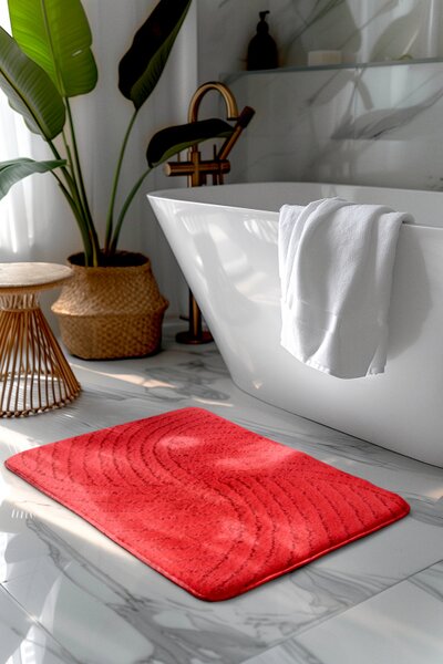 Koupelnová předložka červená Comfort, 1 set