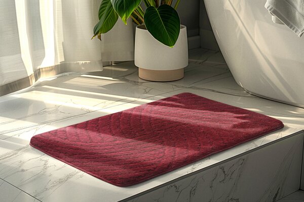 Koupelnová předložka vínová Comfort, 1 set