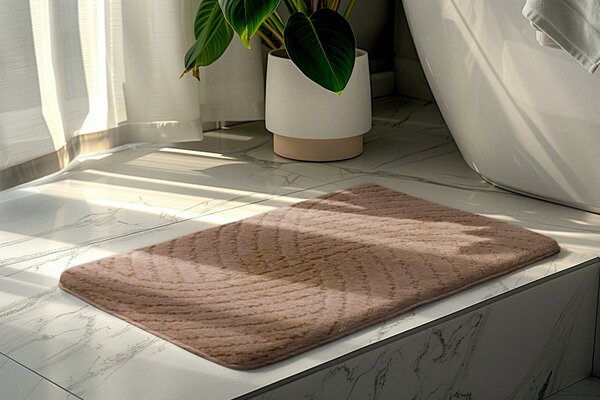 Koupelnová předložka hnědá Comfort, 1 set