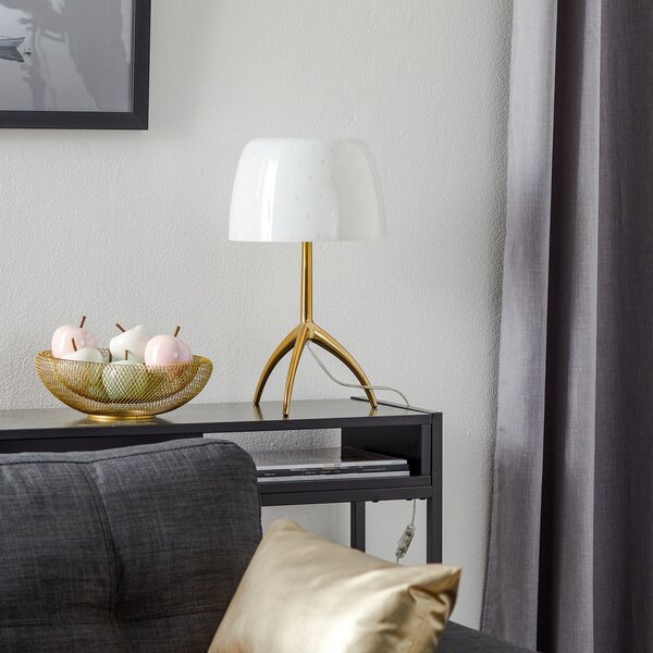 Stolní lampa Foscarini, Lumiere, Bílá, Obývací pokoj, Sklo, Design