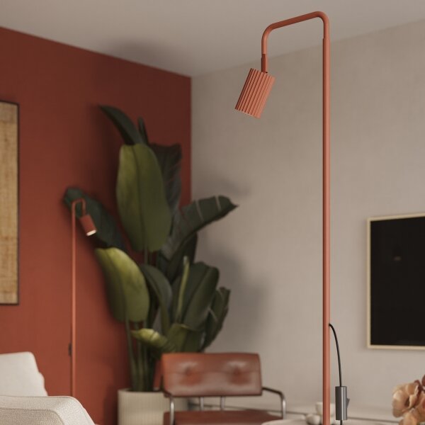 Sollux SL.2023 - Stojací lampa KARBON 1xGU10/10W/230V oranžová