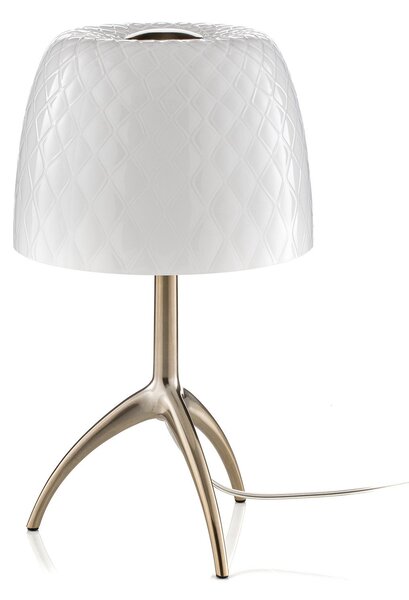 Stolní lampa Foscarini, Lumiere, stmívatelné, Bílá, Obývací pokoj, Sklo, Design