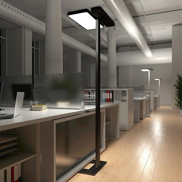 Stojací Lampa Arcchio, Aila, stmívatelné, Černá, Pracovna, Hliník, Moderní