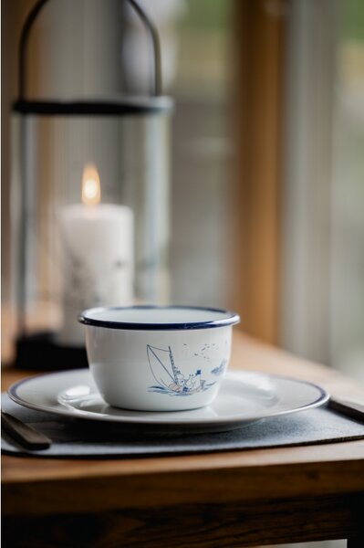 Muurla Miska Moomin Sailors 0,6l, smalt / bílo-modrá