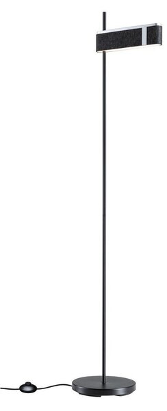 Stojací Lampa Paulmann, Jagun, stmívatelné, Černá, Obývací pokoj, Tkanina / Textil, Moderní