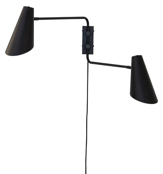 Nástěnná Svítidla Dyberg Larsen, Cale, Černá, Obývací pokoj, Kov, Design
