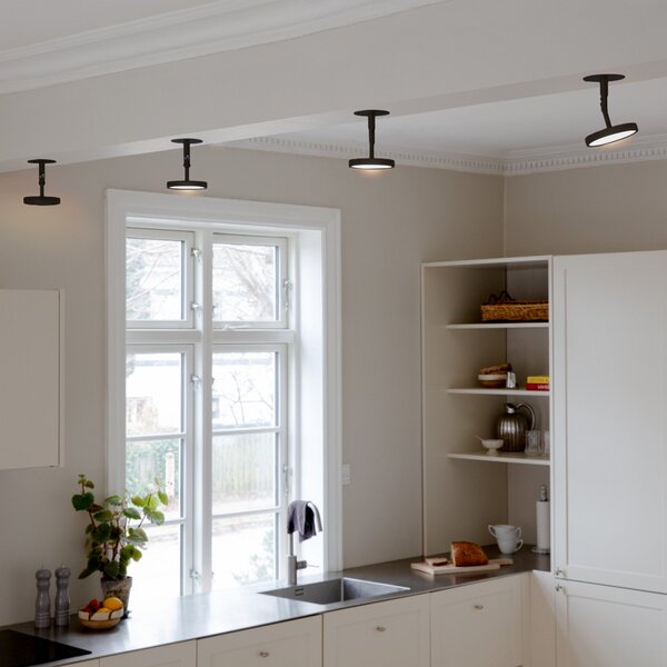 Stropní Lampa UMAGE, Asteria Spot, stmívatelné, Černá, Obývací pokoj, Kov, Design