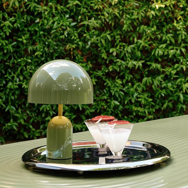 Venkovní svítidla Tom Dixon, BELL PORTABLE, stmívatelné, Zelená, Obývací pokoj, Plast, Design