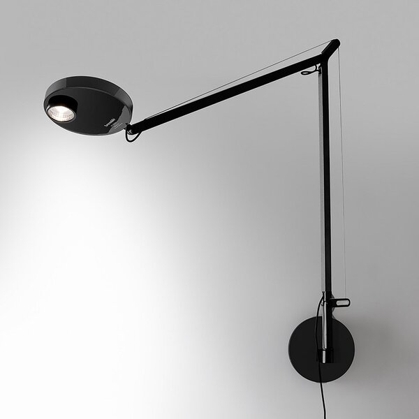 Nástěnná Svítidla Artemide, Demetra, stmívatelné, Černá, Ložnice, Kov, Moderní