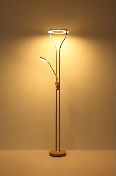 Globo 59038SAD - LED Stmívatelná Stojací lampa EBRO LED/20W/230V + LED/4W 3000K