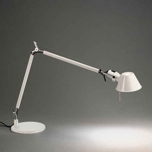 Stolní lampa Artemide, Tolomeo, Bílá, Pracovna, Kov, Design