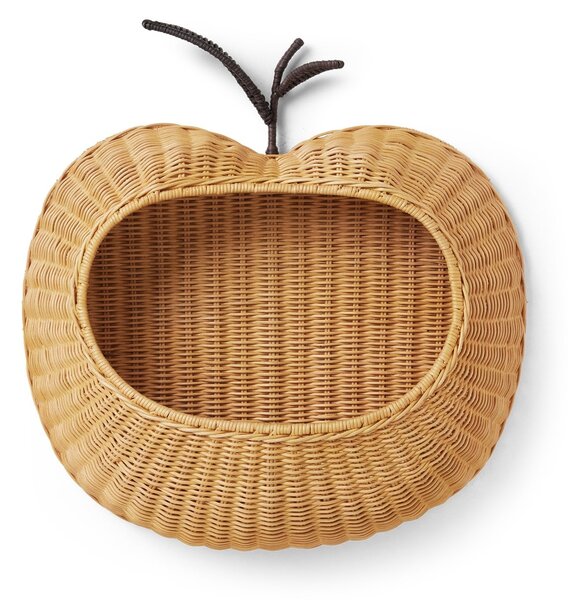 Nástěnný úložný koš Apple Braided Natural