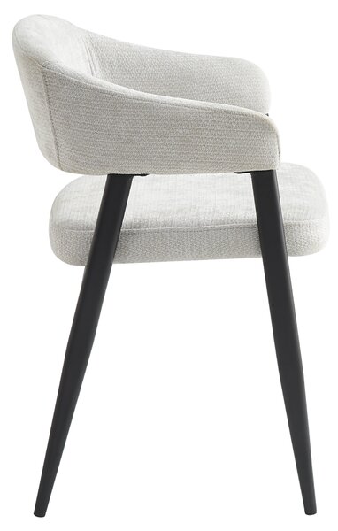 Designové jídelní křeslo, světle šedá/černá, NIZAR TYP 2
