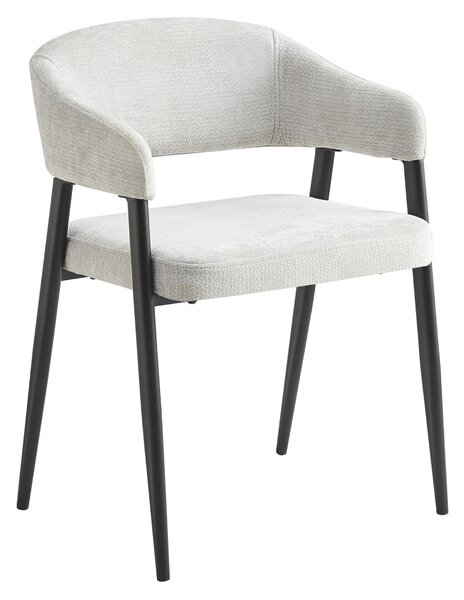 Designové jídelní křeslo, světle šedá/černá, NIZAR TYP 2