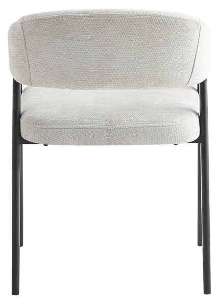Designové jídelní křeslo, světle šedá/černá, NIZAR TYP 2