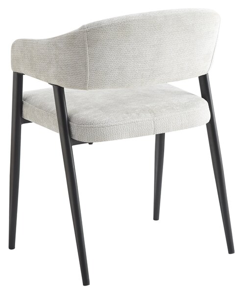 Designové jídelní křeslo, světle šedá/černá, NIZAR TYP 2