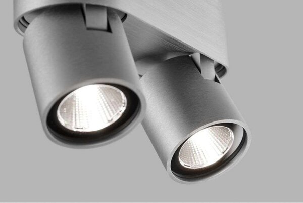 Stropní Lampa LIGHT-POINT, stmívatelné, Metalická, Obývací pokoj, Hliník