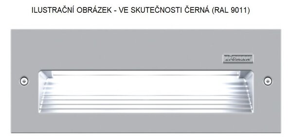 LGM RA-40582-W30-01 Venkovní zápustné svítidlo do stěny RADO 5 LED 17W 308lm 3000K IP65 černá RAL9011 - LIGMAN