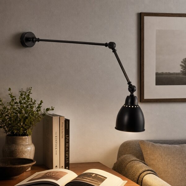 Brilagi - Nástěnná lampa QUILL 1xE27/40W/230V 83 cm černá