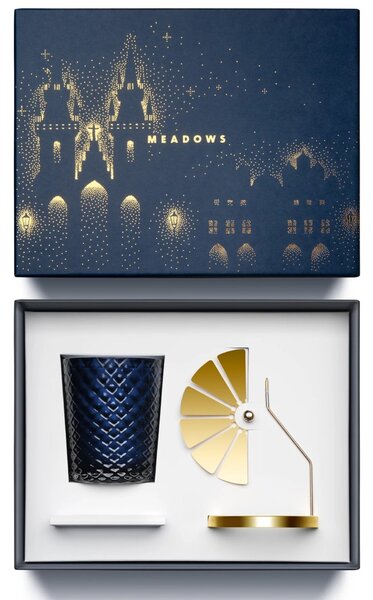 Vonná svíčka s rotujícím svícnem Meadows Black Madonna 200 g