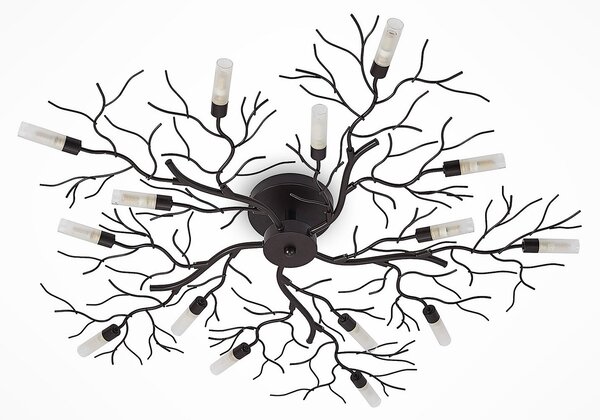 Stropní lampa Lindby, Bigna, stmívatelné, Hnědá / Rezavá, Obývací pokoj, Kov, Moderní