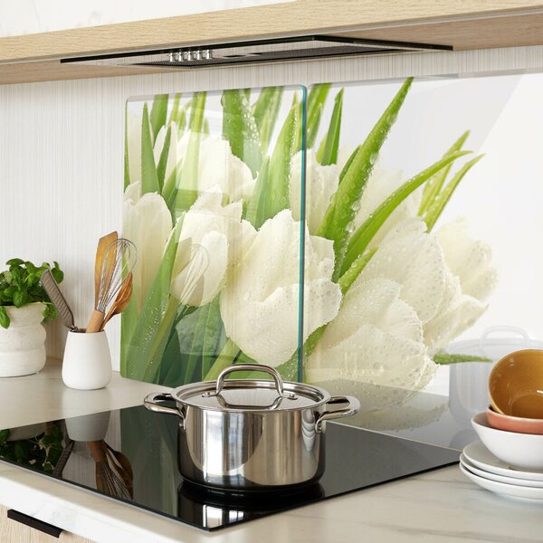 Skleněné krájecí prkénko Tulipány v kapkách vody ddk-nr-wm-00003979