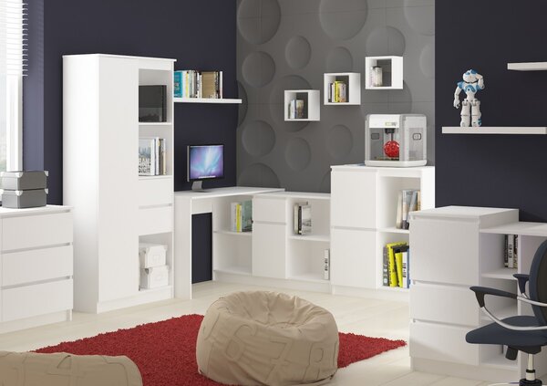 Ak furniture Volně stojící psací stůl B-17 120 cm bílý