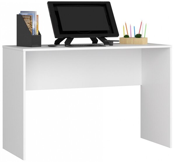 Ak furniture Volně stojící psací stůl B-17 120 cm bílý
