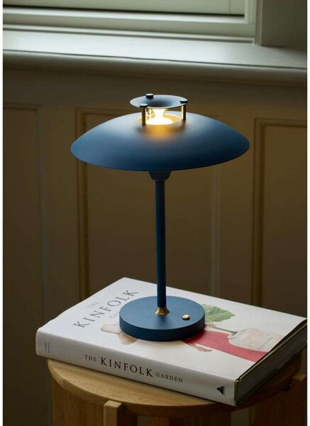 Stolní lampa Halo Design, stmívatelné, Modrá, Obývací pokoj, Kov
