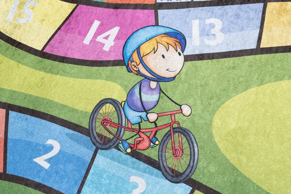 Makro Abra Dětský kusový koberec vhodný k praní BAMBINO 2317 Děti protiskluzový zelený vícebarevný Rozměr: 80x150 cm