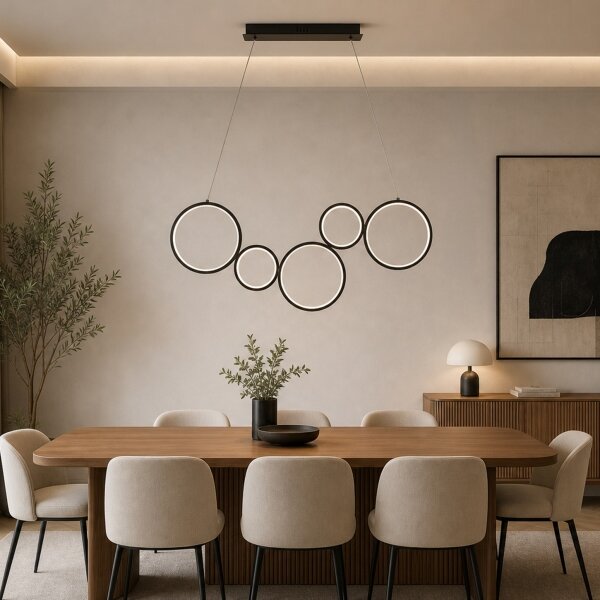 Brilagi - LED Lustr na lanku ECHO LED/60W/230V 4000K 100 cm černá