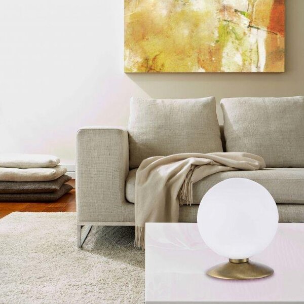 Paul Neuhaus Stolní LED lampa BUBBA, 3W, ø 15 cm, 3000K Barva: ocel