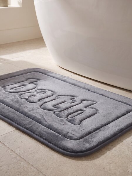 Sinsay - Koupelnový kobereček s nápisem Bath - šedá