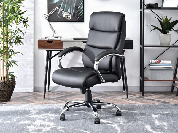 Křeslo Luxus (černá + chromová). Akce -15%