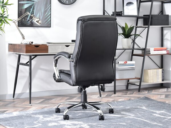 Křeslo Luxus (černá + chromová). Akce -15%