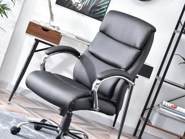 Křeslo Luxus (černá + chromová). Akce -15%