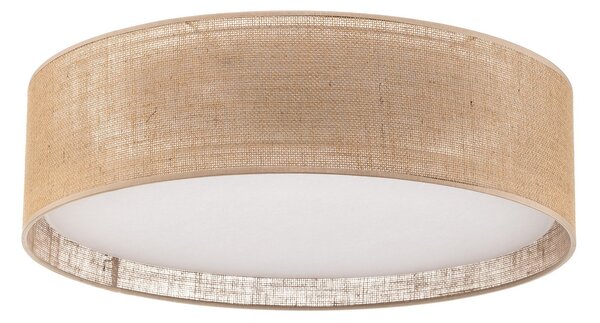 Stropní Lampa TK Lighting, Juta, stmívatelné, Béžová, Obývací pokoj, Tkanina / Textil