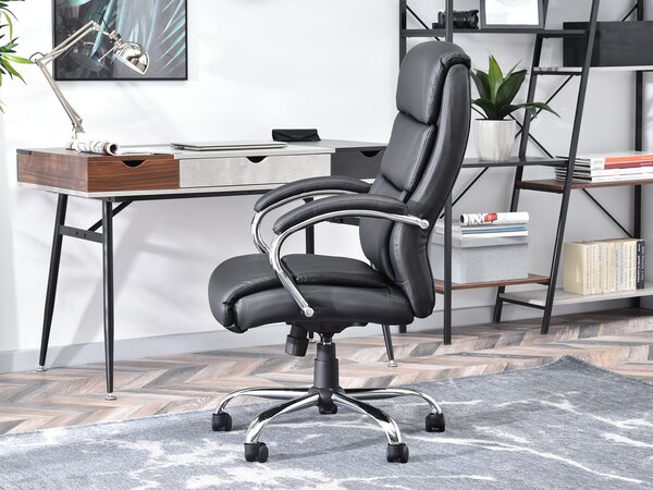 Křeslo Luxus (černá + chromová). Akce -15%