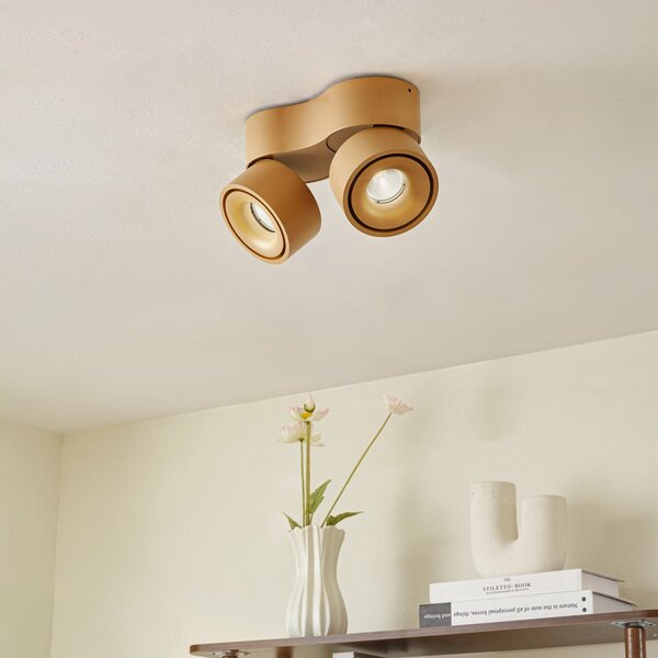 Stropní Lampa Arcchio, Rotari, stmívatelné, Hnědá / Rezavá, Chodba, Hliník, Moderní