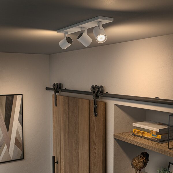 Stropní Lampa Philips Hue, Philips Hue Runner, stmívatelné, Bílá, Obývací pokoj, Hliník, Moderní